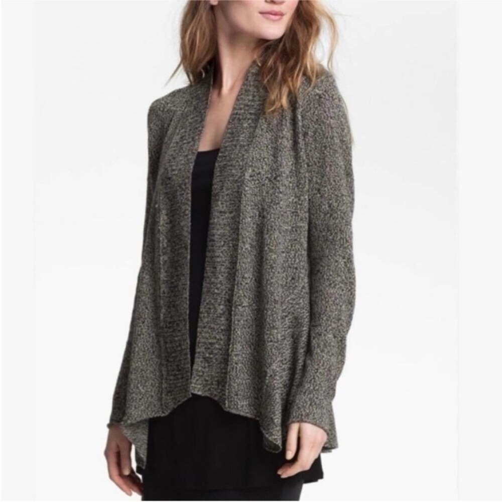 Eileen Fisher Woman | 100% Linen Knit Open Front Cardigan Tan Brown 1X P…